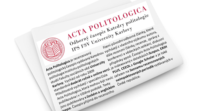 Vyšlo nové číslo Acta Politologica